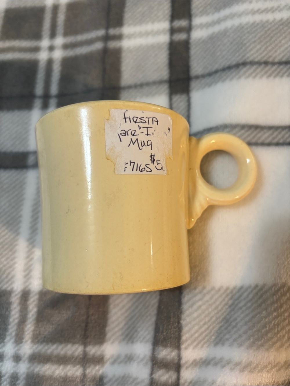 💛FIESTA WARE Vintage Original Tom And Jerry Mug Fiesta Yellow Homer